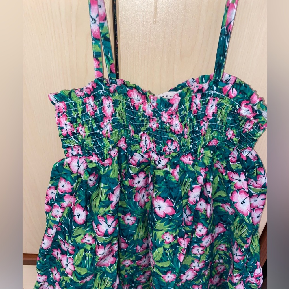 Janie and Jack girl THE LEILANI HIBISCUS SMOCKED SUNDRESS size 8 - Picture 6 of 9